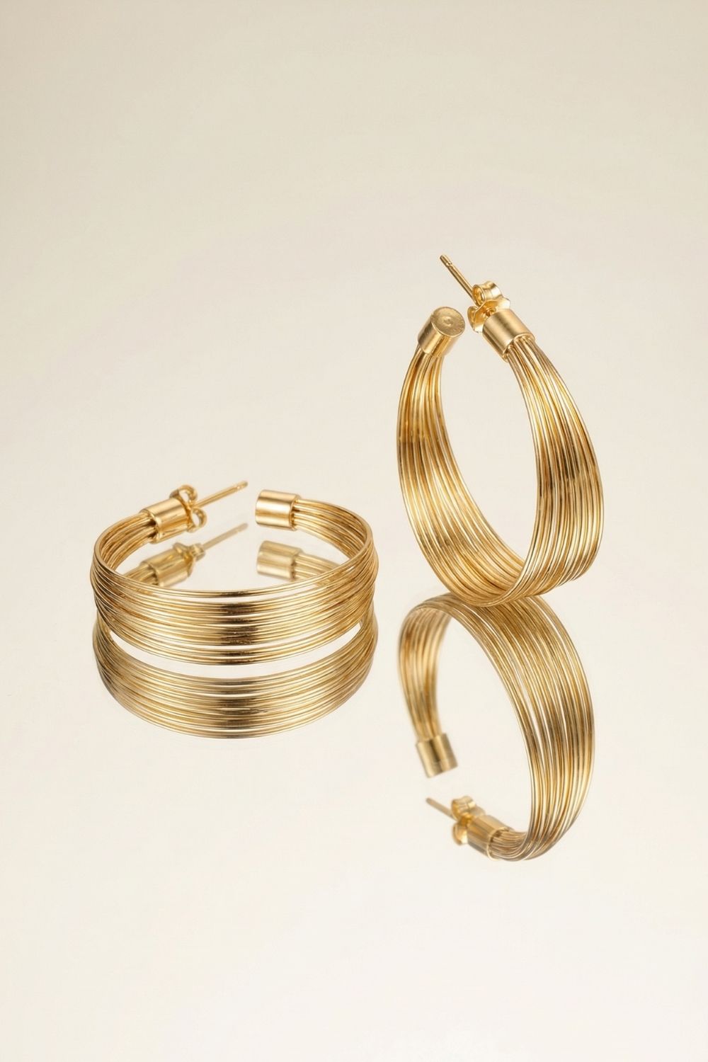 Boucles d’oreilles dorées femme Lucca en plaqué or 18 carats élégantes – Jossepo