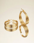 Boucles d’oreilles dorées femme Lucca en plaqué or 18 carats élégantes – Jossepo