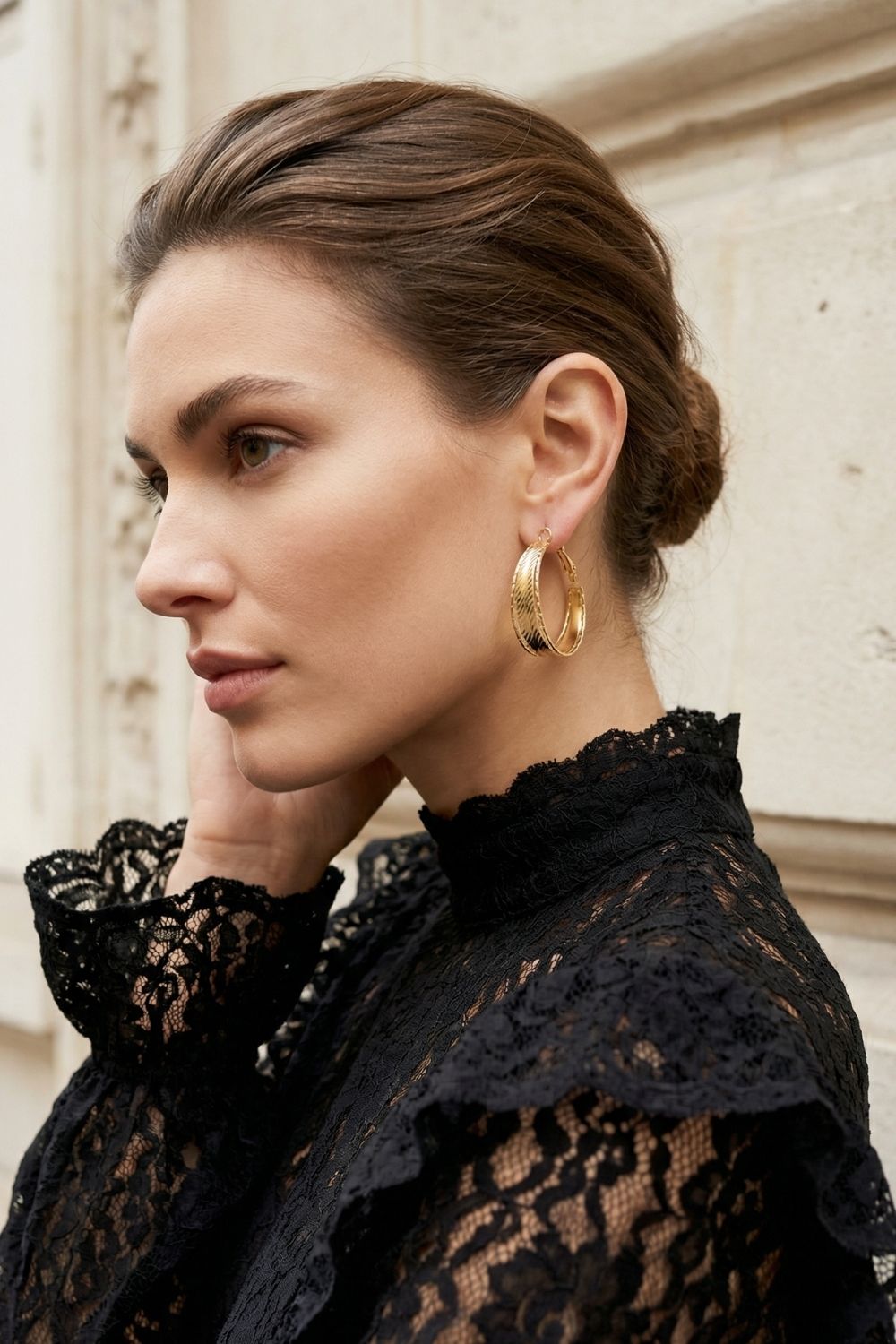 Boucles d’oreilles femme tendance Mahé en plaqué or 18 carats – Jossepo
