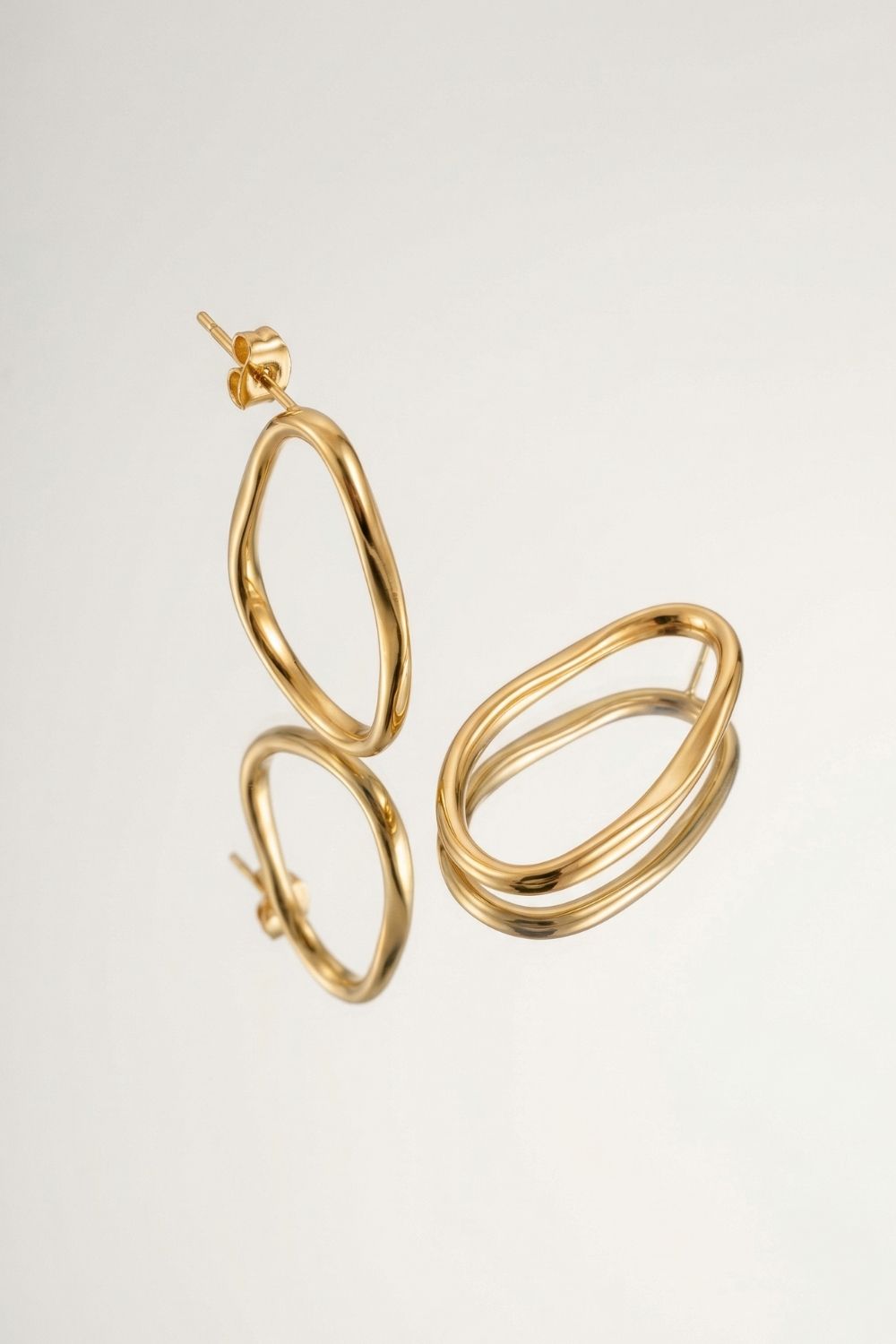 Boucles d’oreilles dorées femme Marianne en plaqué or 18 carats élégantes – Jossepo