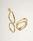 Boucles d’oreilles dorées femme Marianne en plaqué or 18 carats élégantes – Jossepo