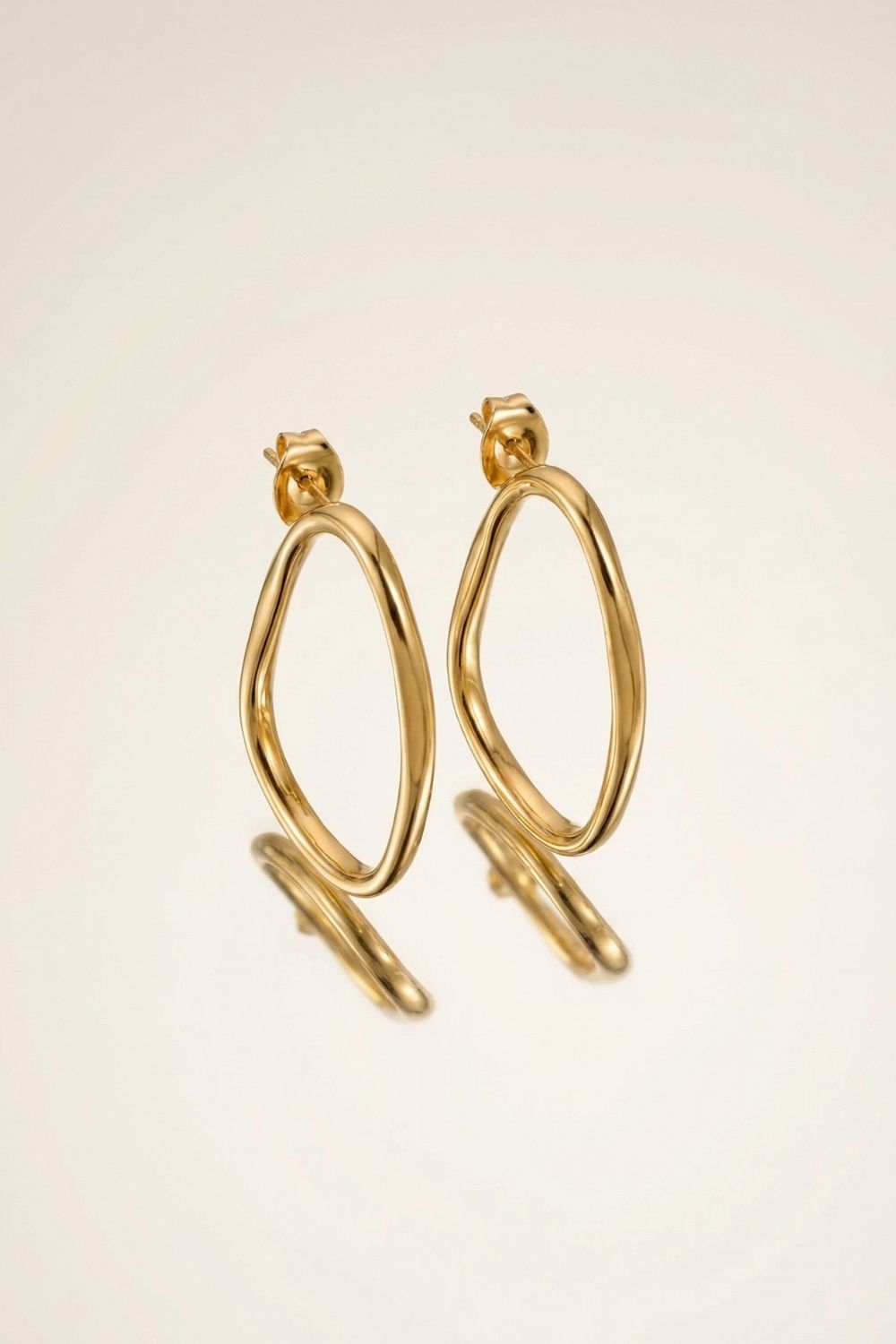 Boucles d’oreilles Marianne en plaqué or 18 carats pour femme élégantes et raffinées – Jossepo
