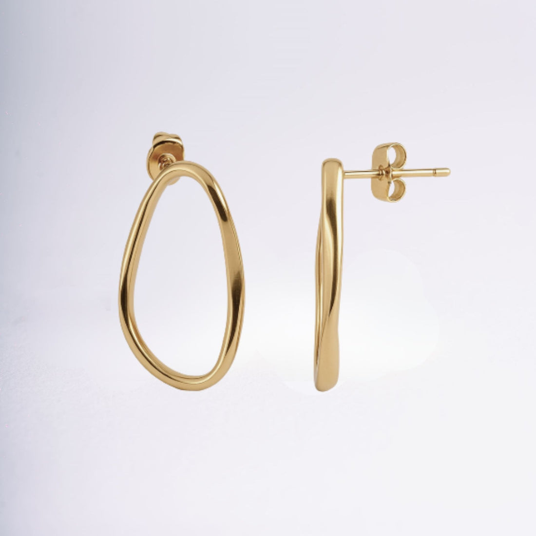 boucles d’oreilles modernes dorées pour femme