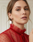 Bijou femme boucles d’oreilles Ornella en plaqué or 18 carats chic – Jossepo