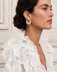 Boucles d’oreilles Peace roses pour femme au style élégant – Jossepo