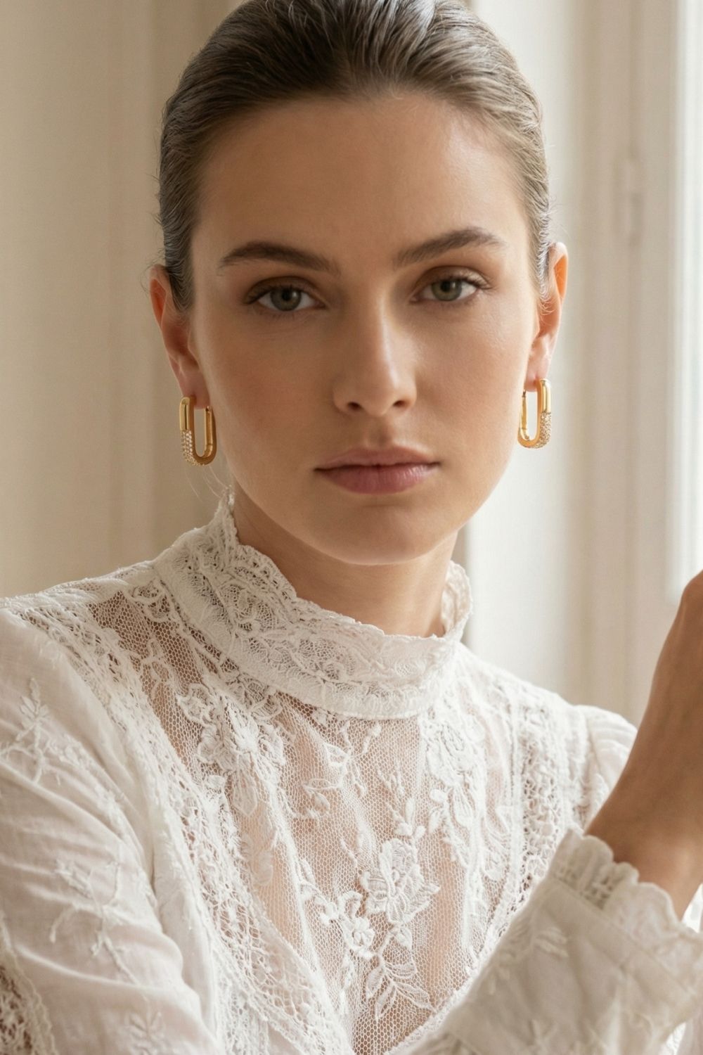 Bijou femme boucles d’oreilles Romy en plaqué or 18 carats chic – Jossepo