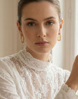 Bijou femme boucles d’oreilles Romy en plaqué or 18 carats chic – Jossepo