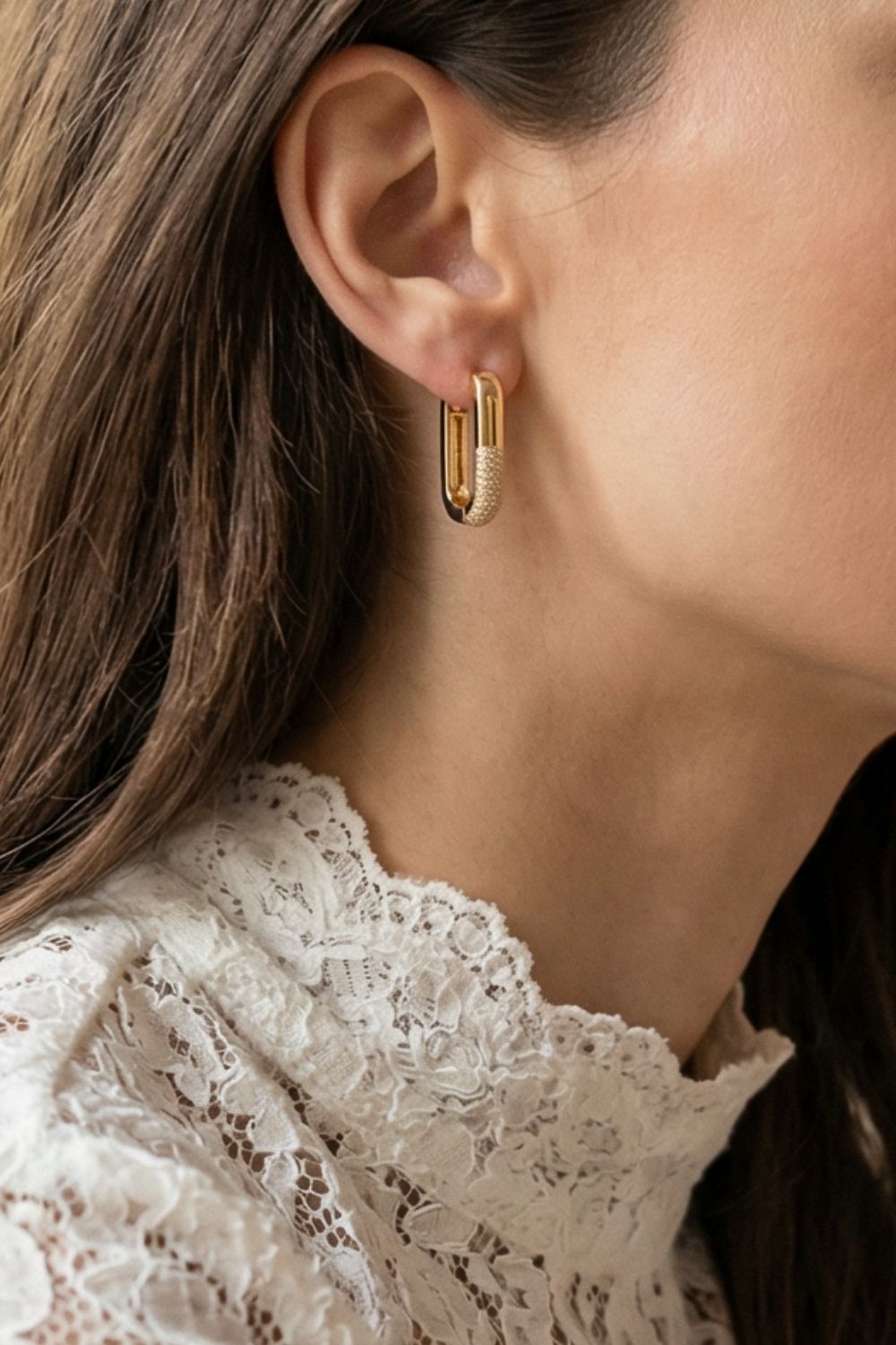 Boucles d’oreilles femme élégantes pour le quotidien Romy en plaqué or 18 carats – Jossepo