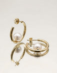 Boucles d’oreilles dorées femme Sarah en plaqué or 18 carats élégantes – Jossepo