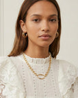 Boucles d’oreilles dorées femme Teresa en plaqué or 18 carats élégantes – Jossepo