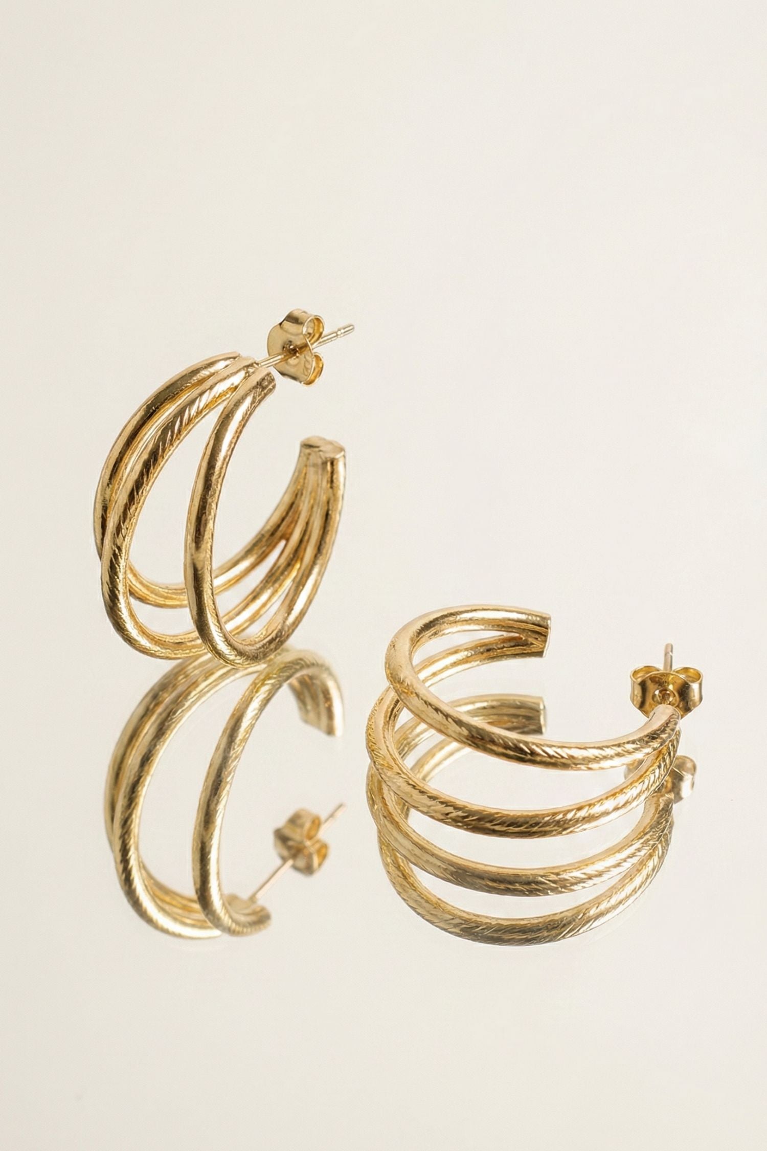 Bijou femme boucles d’oreilles Teresa en plaqué or 18 carats chic – Jossepo