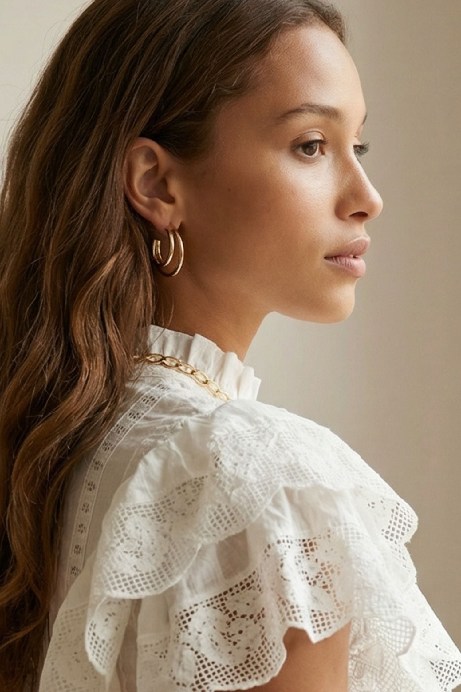 Boucles d’oreilles femme tendance Teresa en plaqué or 18 carats – Jossepo