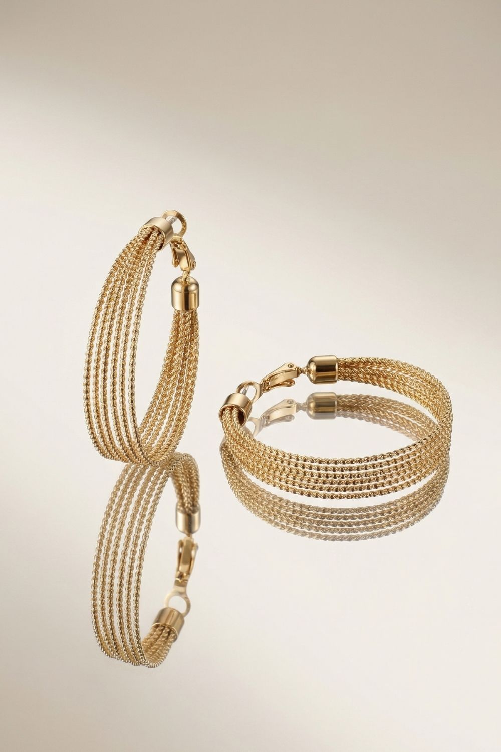 Boucles d’oreilles dorées femme Tomazzo en plaqué or 18 carats élégantes – Jossepo