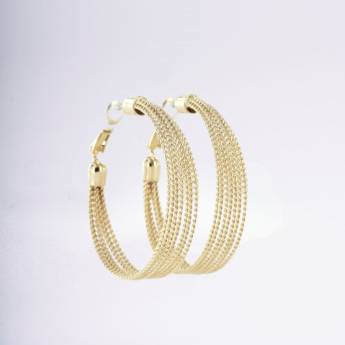 Boucles Tomazo en plaqué or 18 carats, créoles tressées élégantes – Jossepo