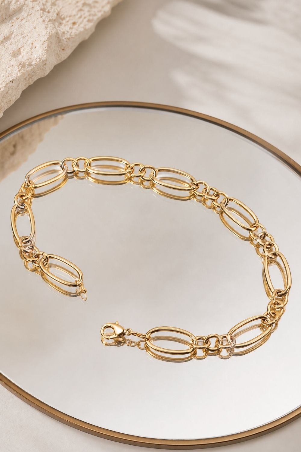 Bracelet Benito plaqué or 18 carats design élégant femme – Jossepo