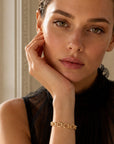 Bracelet Harmony plaqué or 18 carats tendance femme – Jossepo