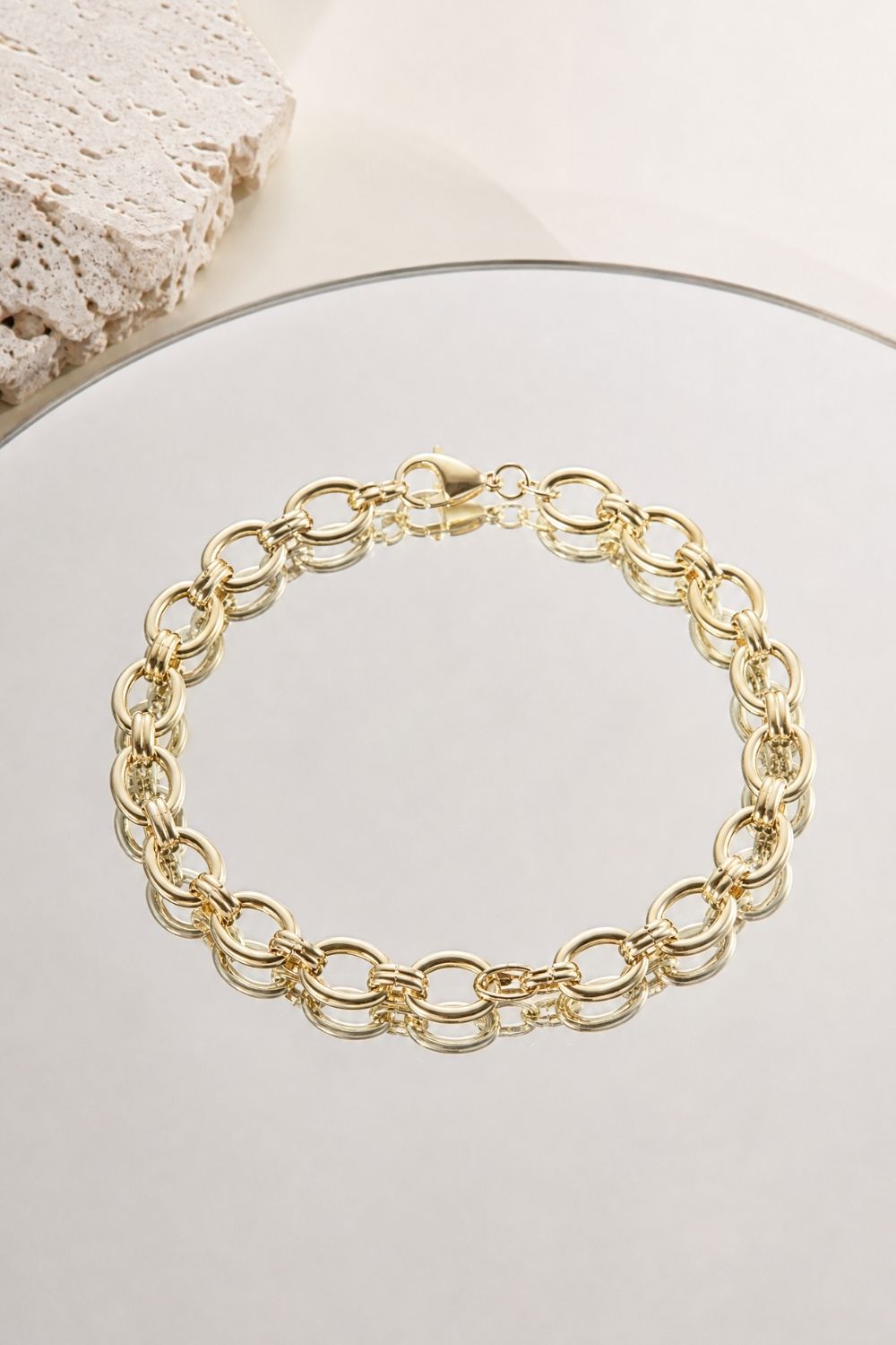 Bracelet Livia plaqué or 18 carats bracelet femme élégant – Jossepo