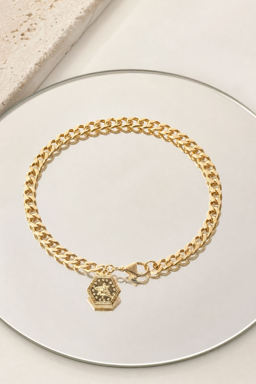 Bracelet Valle plaqué or 18 carats design élégant femme – Jossepo