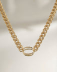 Collier fin doré femme minimaliste en plaqué or 18 carats Allegra – Jossepo