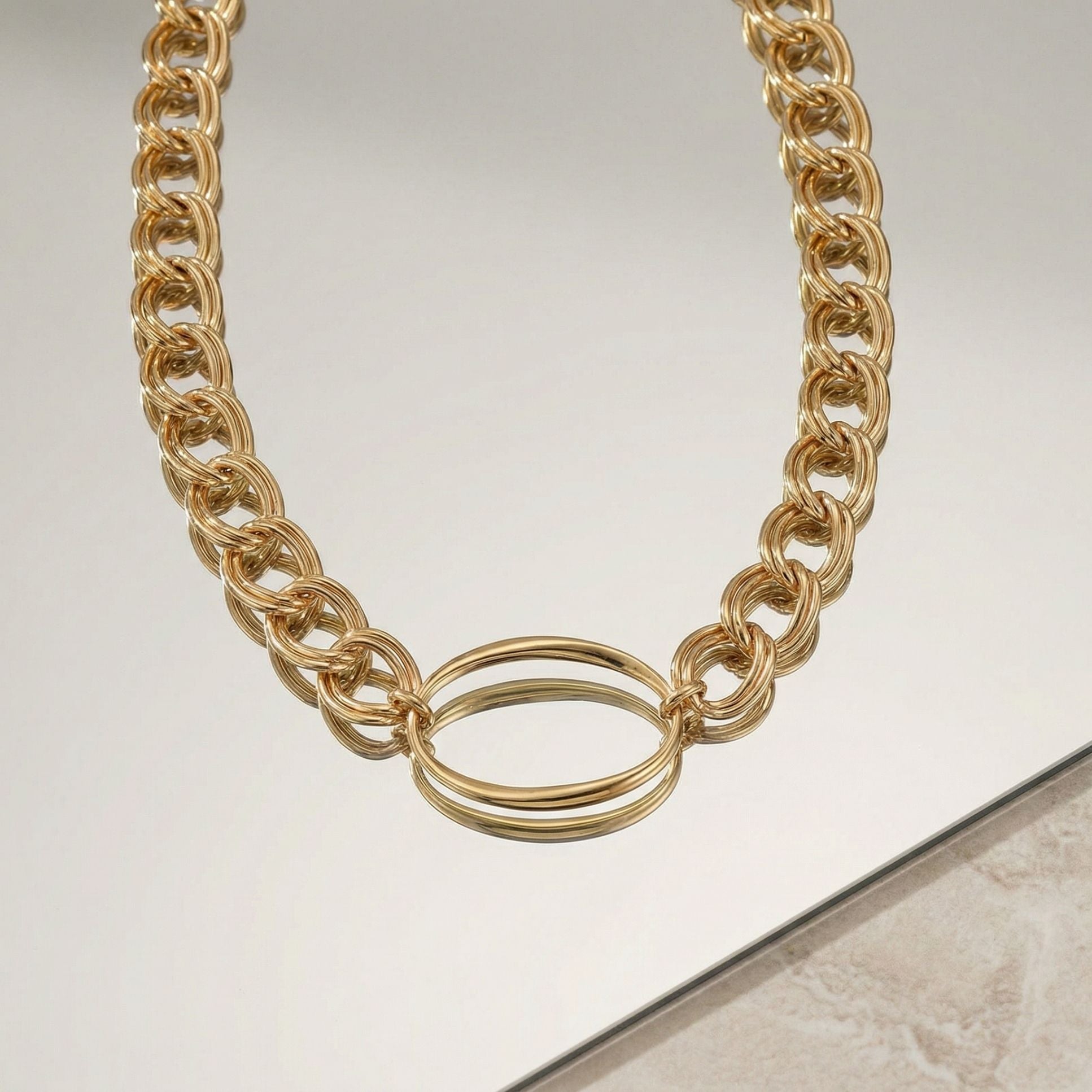Collier Allegra en plaqué or 18 carats pour femme élégant et raffiné – Jossepo