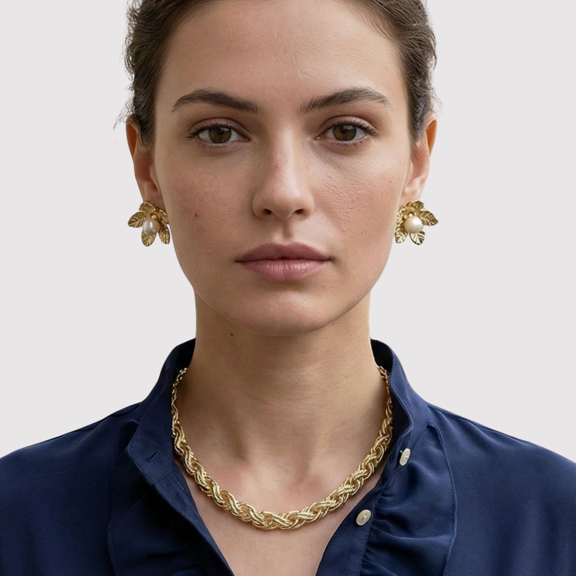 Collier Amandine plaqué or 18 carats chaîne élégante femme – Jossepo
