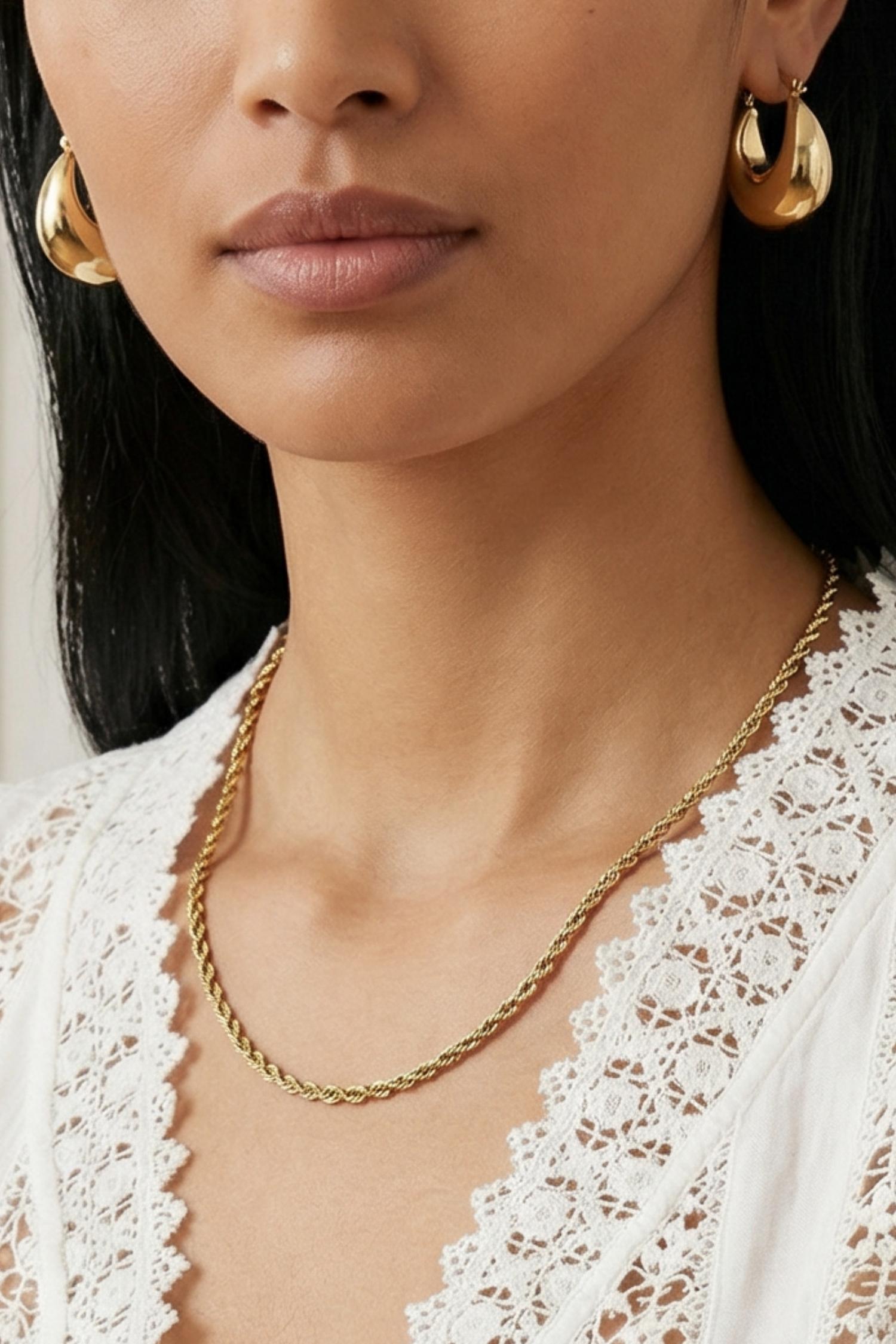 Bijou femme collier Anne en plaqué or 18 carats chic et intemporel – Jossepo