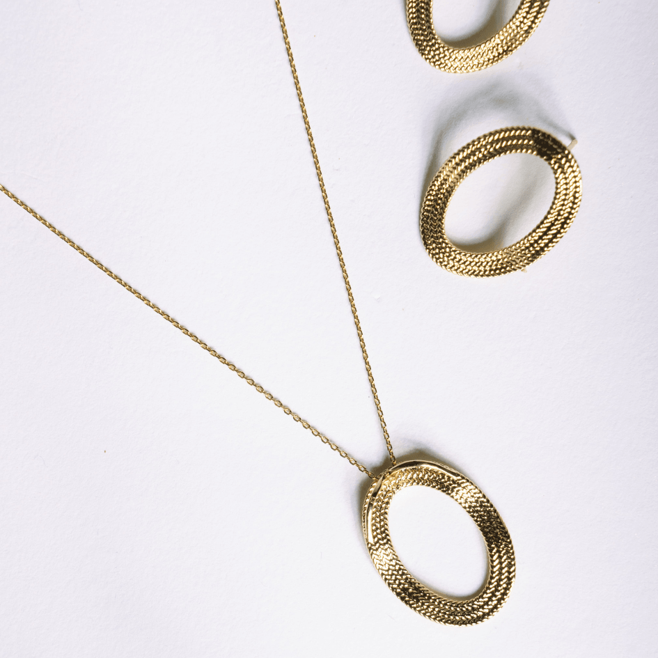 Collier Apolline bijou doré style moderne en plaqué or 18 carats – Jossepo