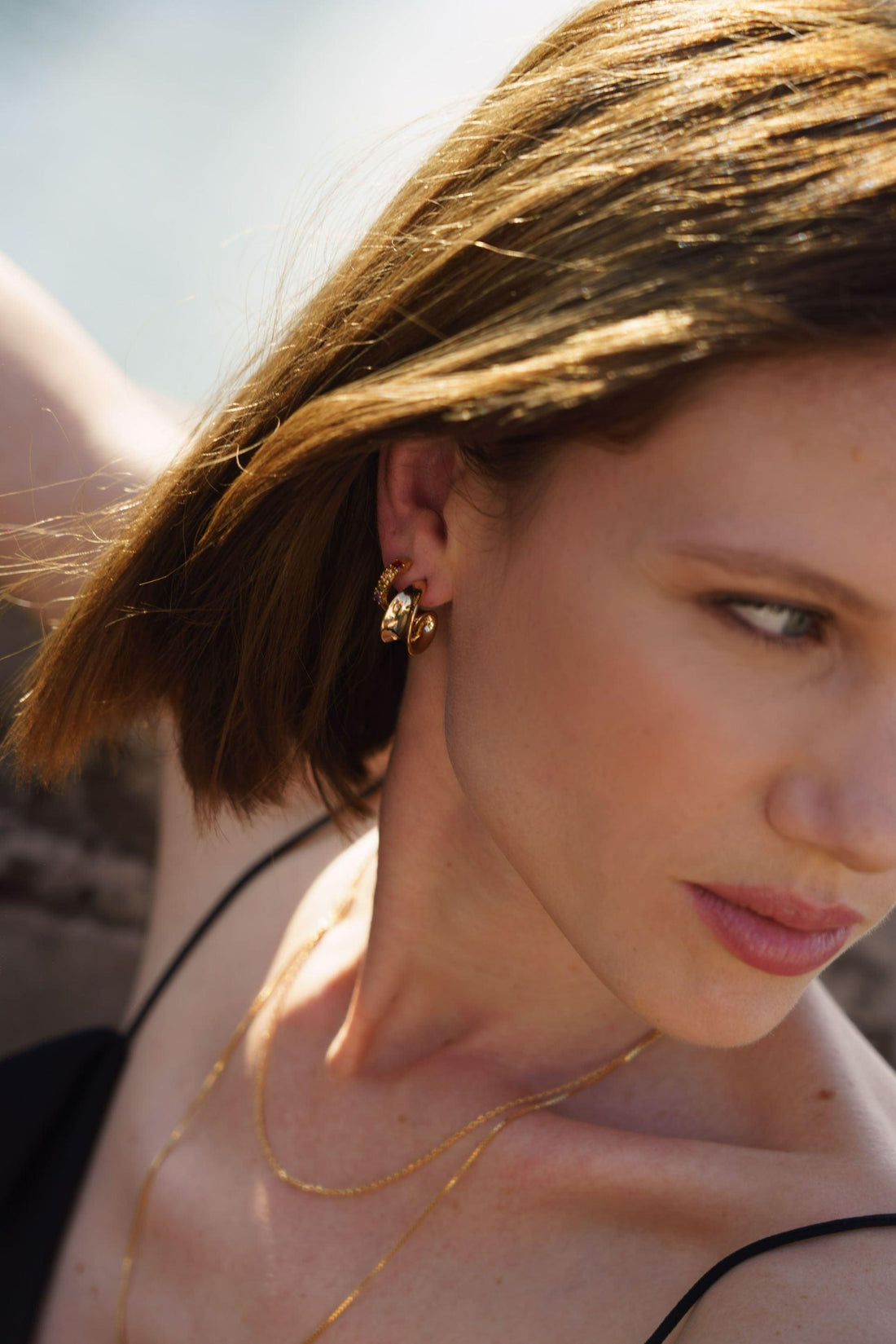 Collier Aria en plaqué or 18 carats, chaîne fine élégante – Jossepo