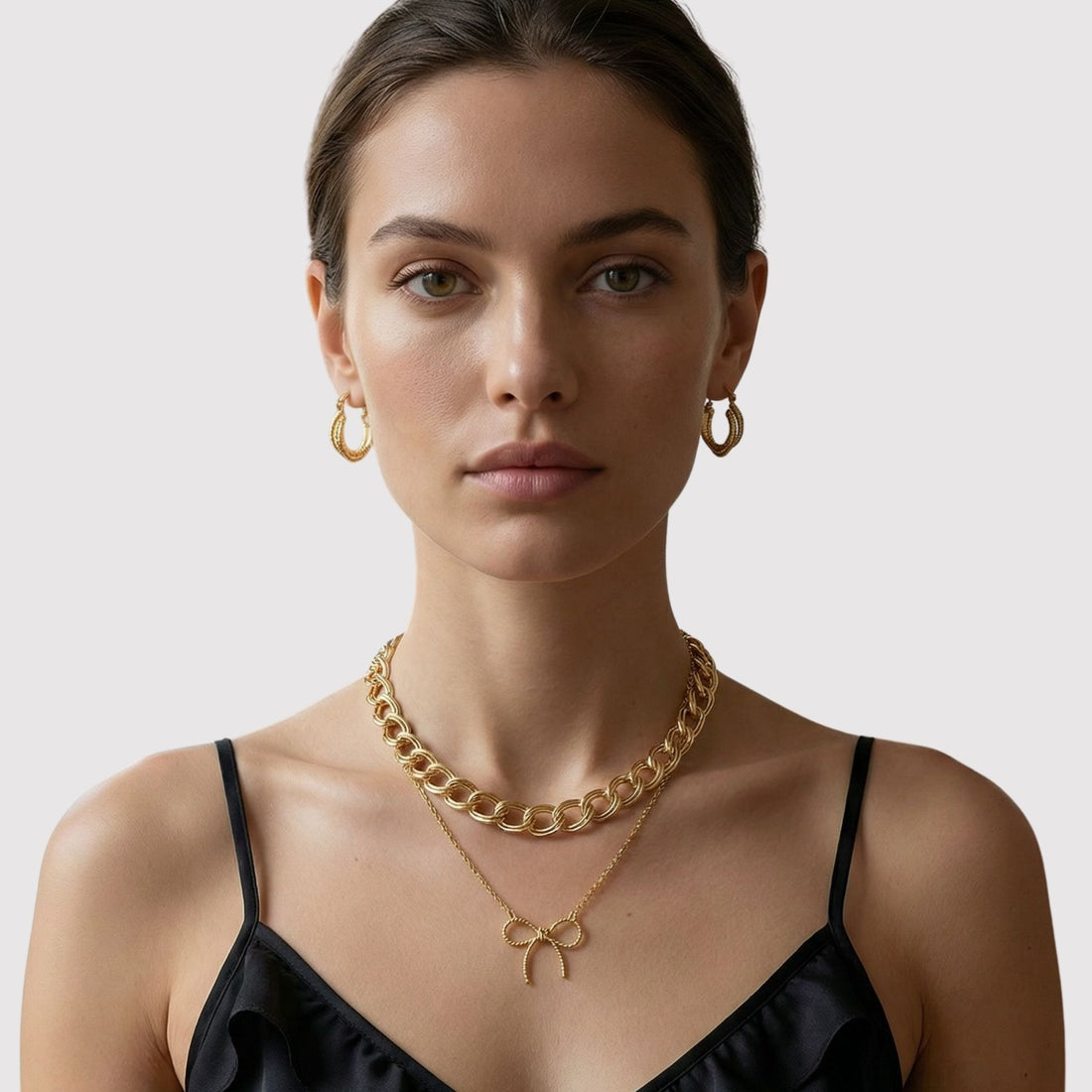 Collier Azzurra plaqué or 18 carats tendance femme – Jossepo