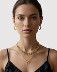 Collier Azzurra plaqué or 18 carats tendance femme – Jossepo