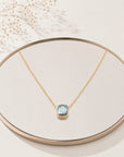 Collier Bleu plaqué or 18 carats zirconia bleue élégante femme – Jossepo