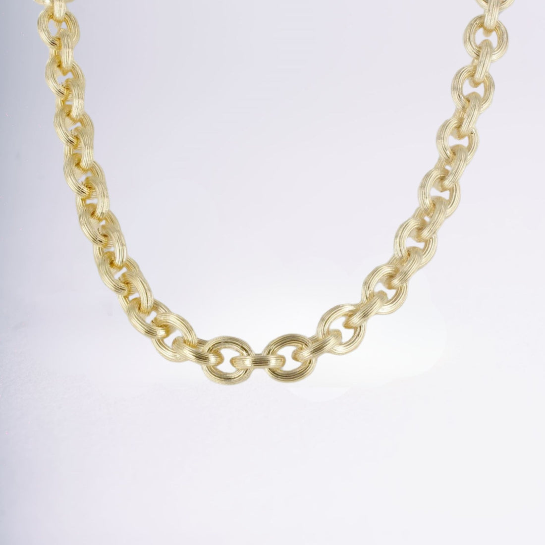 Collier doré femme, maille épaisse en plaqué or 18 carats