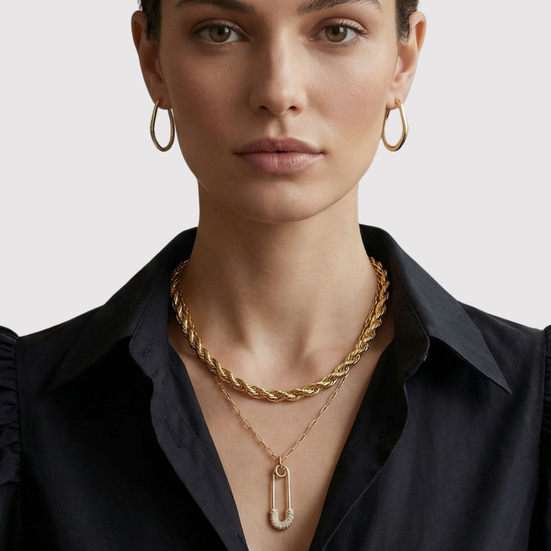 Collier Chiara plaqué or 18 carats tendance femme – Jossepo