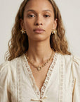 Collier fin doré femme minimaliste en plaqué or 18 carats Fiorella – Jossepo