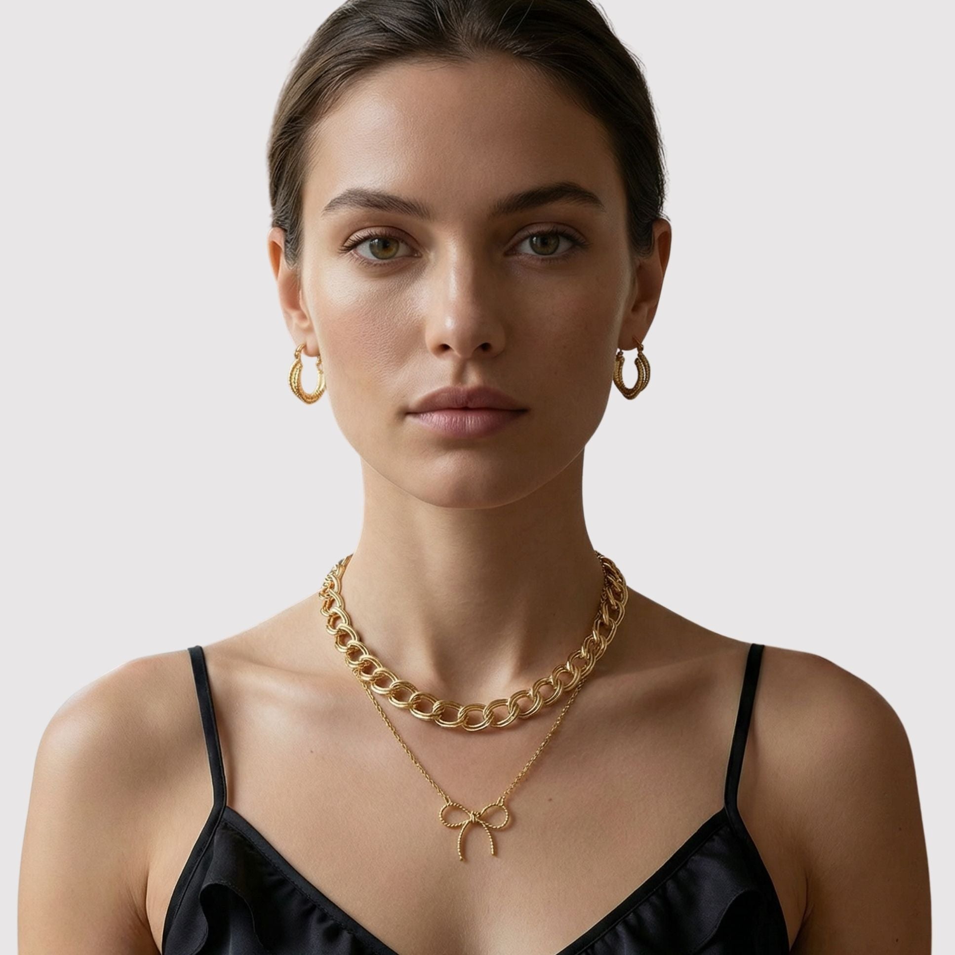 Collier Hélène plaqué or 18 carats tendance femme – Jossepo