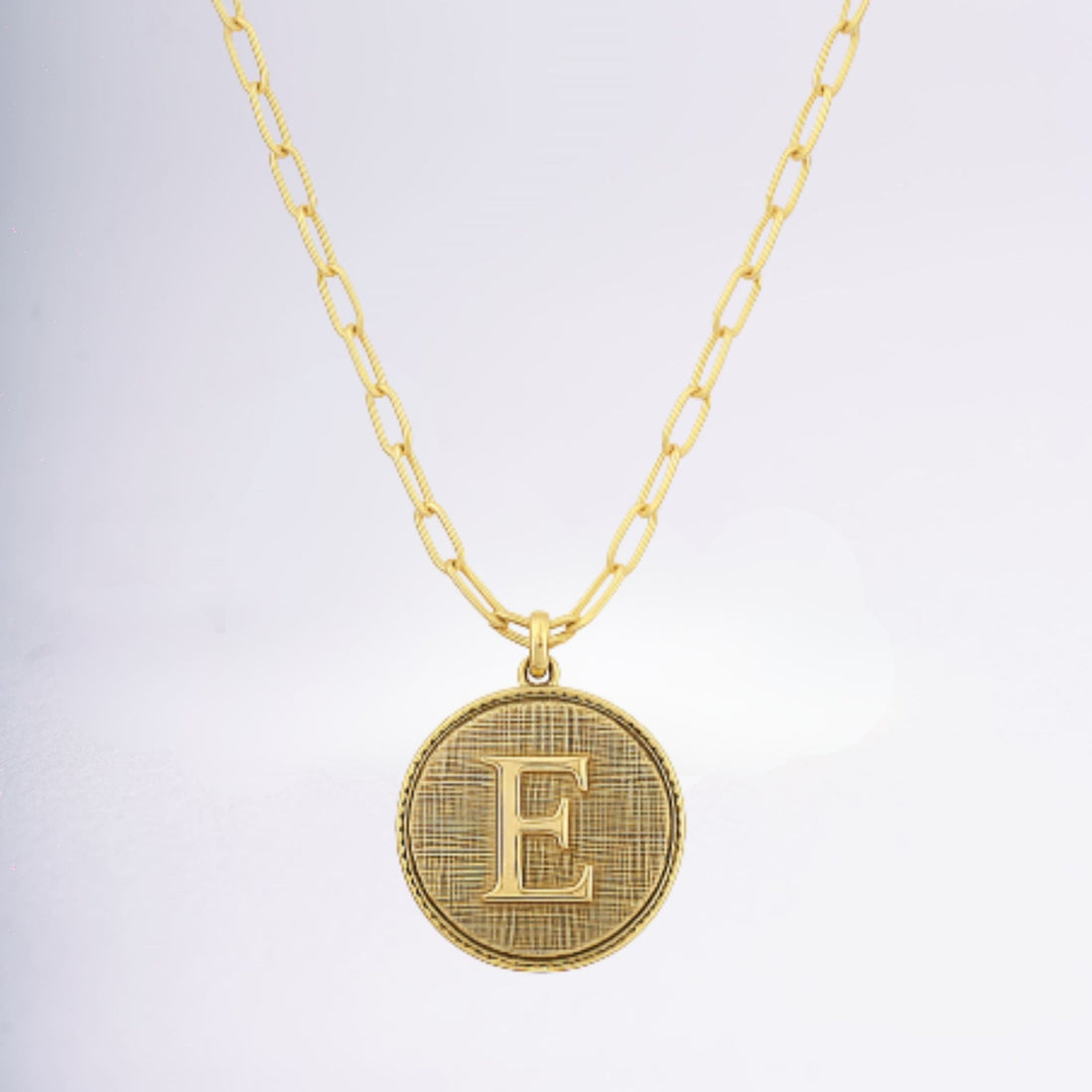 Collier Lettre B de l’Alphabet sur plaque – Plaqué or 18 carats pour femme ou homme