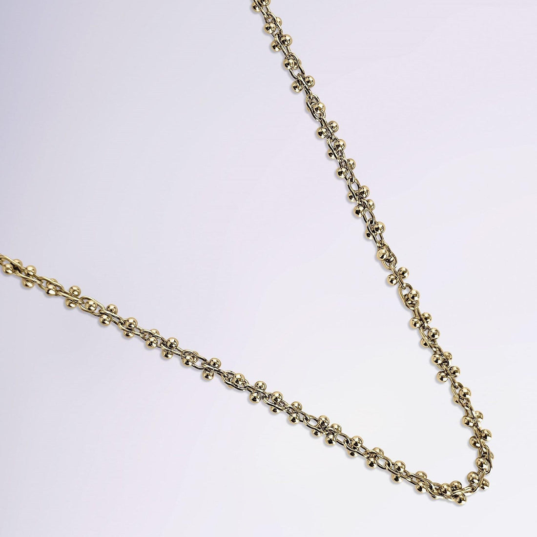 Collier Lisy doré en plaqué or 18 carats, maille fleurie délicate – Jossepo