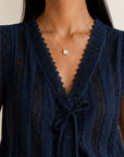 Collier Litchi porté au cou style minimaliste et raffiné – Jossepo