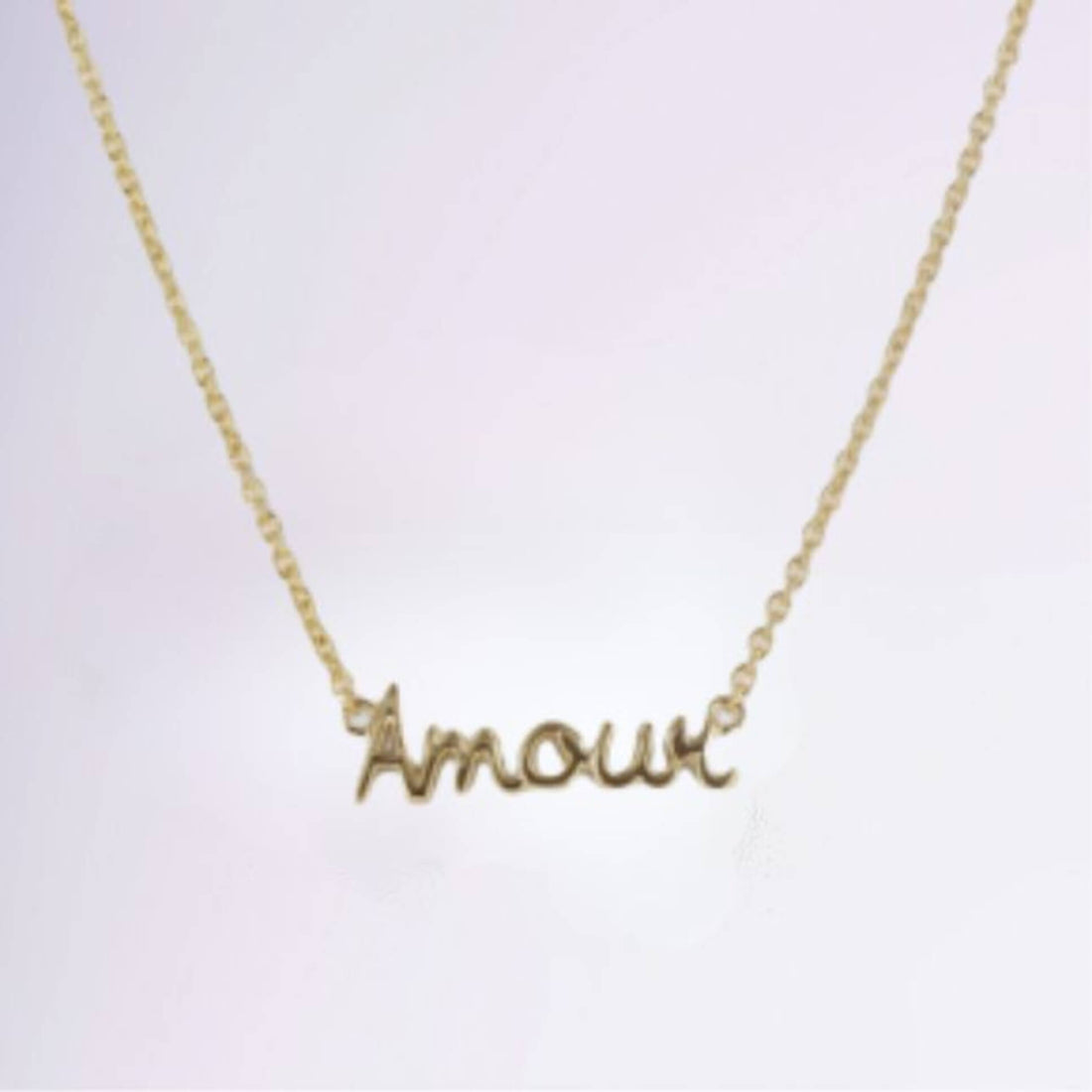 Collier message Amour doré made in France