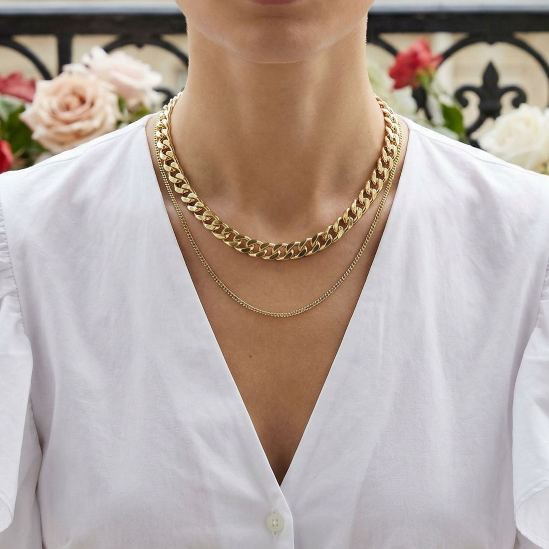 Collier Pia porté style chic et minimaliste femme – Jossepo