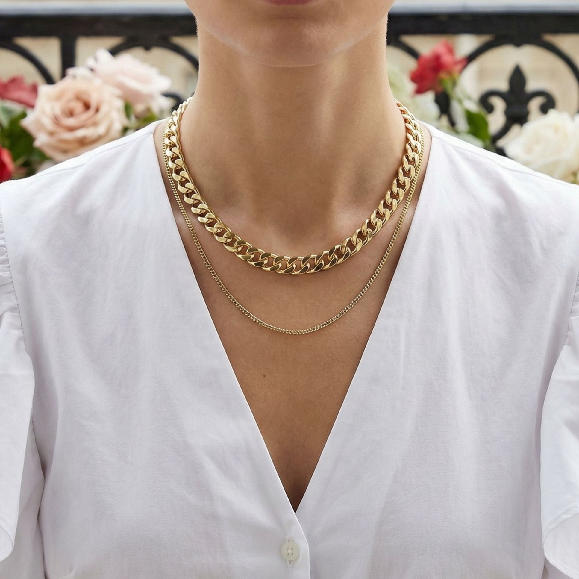 Collier Pia porté style chic et minimaliste femme – Jossepo