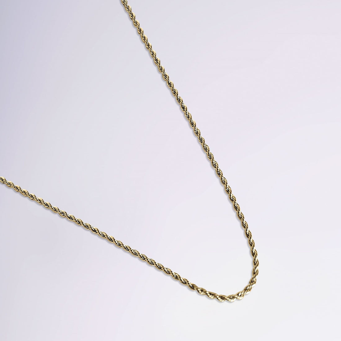 Collier Valentina en chaîne torsadée en plaqué or 18 carats – Jossepo