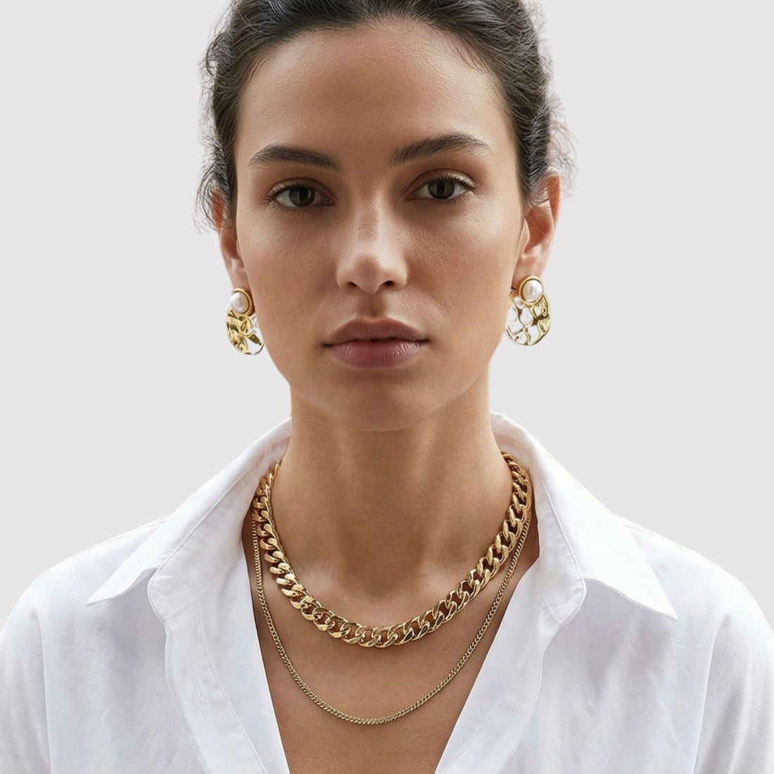 Collier Valentina plaqué or 18 carats tendance femme – Jossepo
