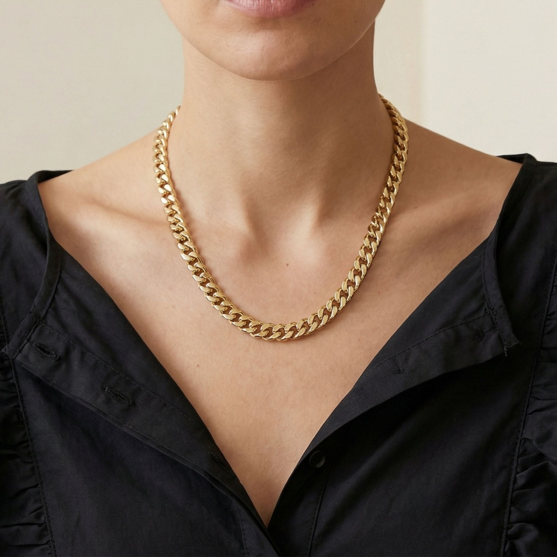 Collier Vannie plaqué or 18 carats tendance femme – Jossepo