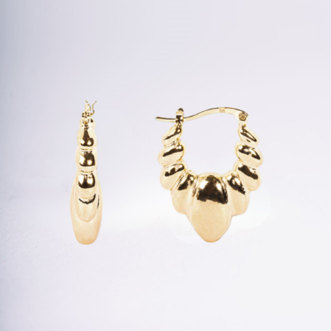 Créoles dorées modernes et élégantes pour femme