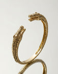 Bracelet jonc doré femme motif alligator en plaqué or 18 carats – Jossepo