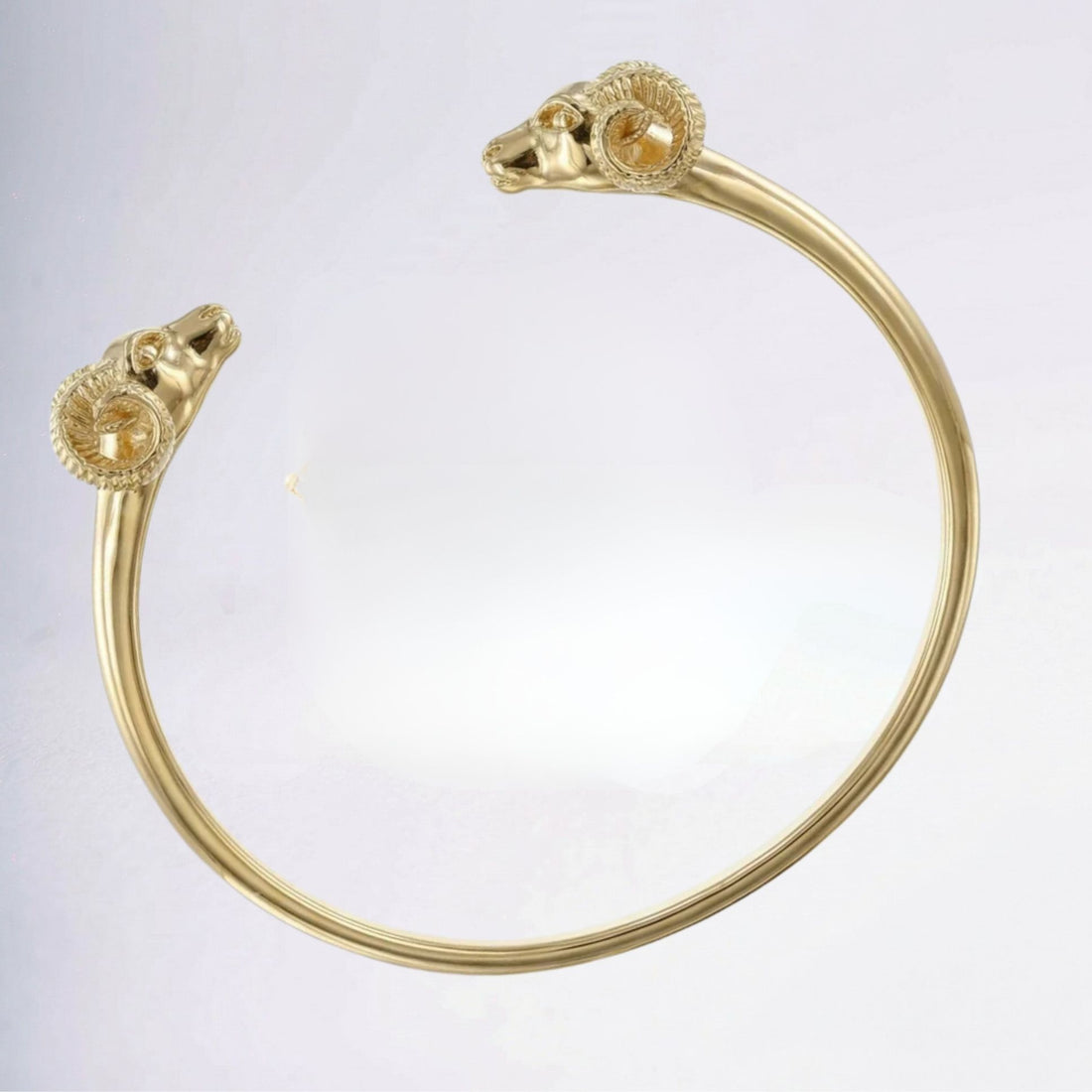 Jonc Bélier plaqué or 18 carats symbole astrologique force et caractère – Jossepo