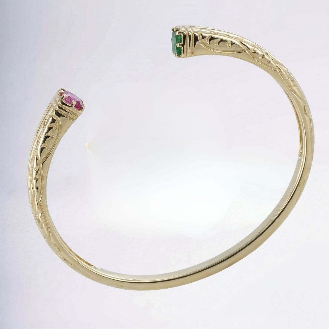 Jonc Camelia plaqué or 18 carats design floral élégant femme – Jossepo