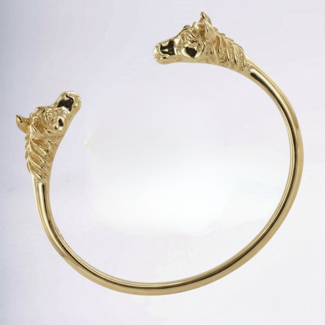 Jonc Cheval plaqué or 18 carats design animal élégant femme – Jossepo