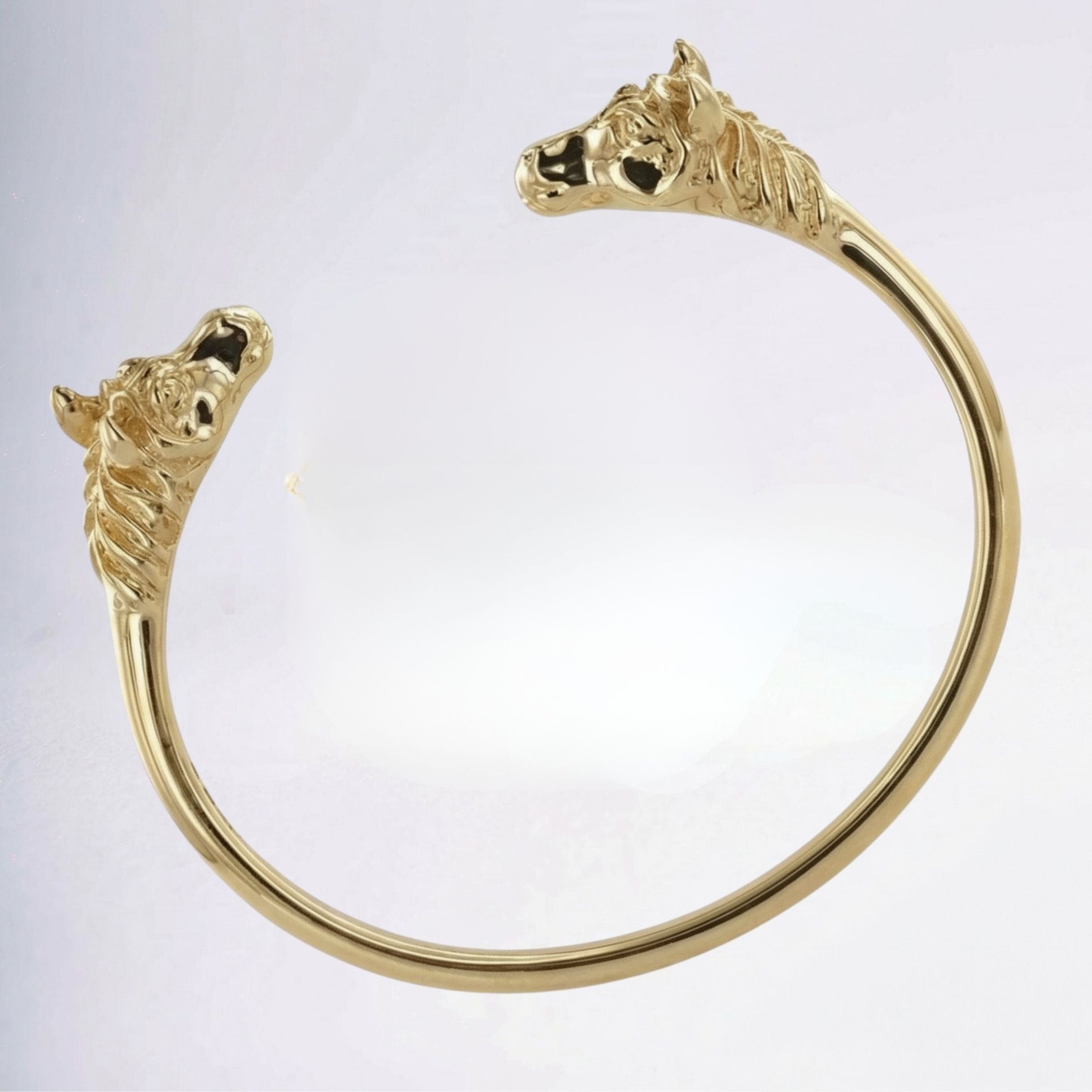 Jonc Cheval plaqué or 18 carats design animal élégant femme – Jossepo